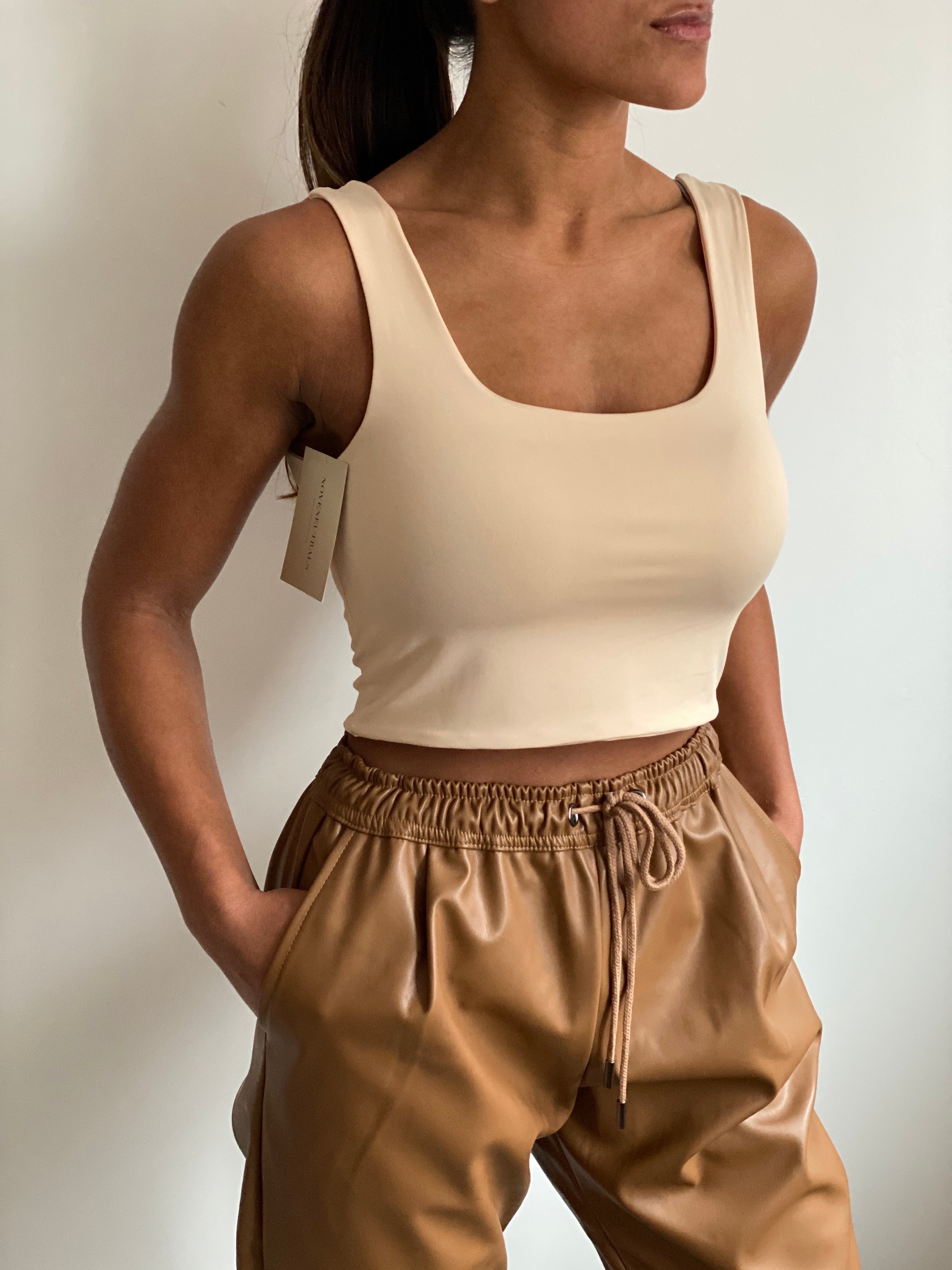 Nude Crop Top